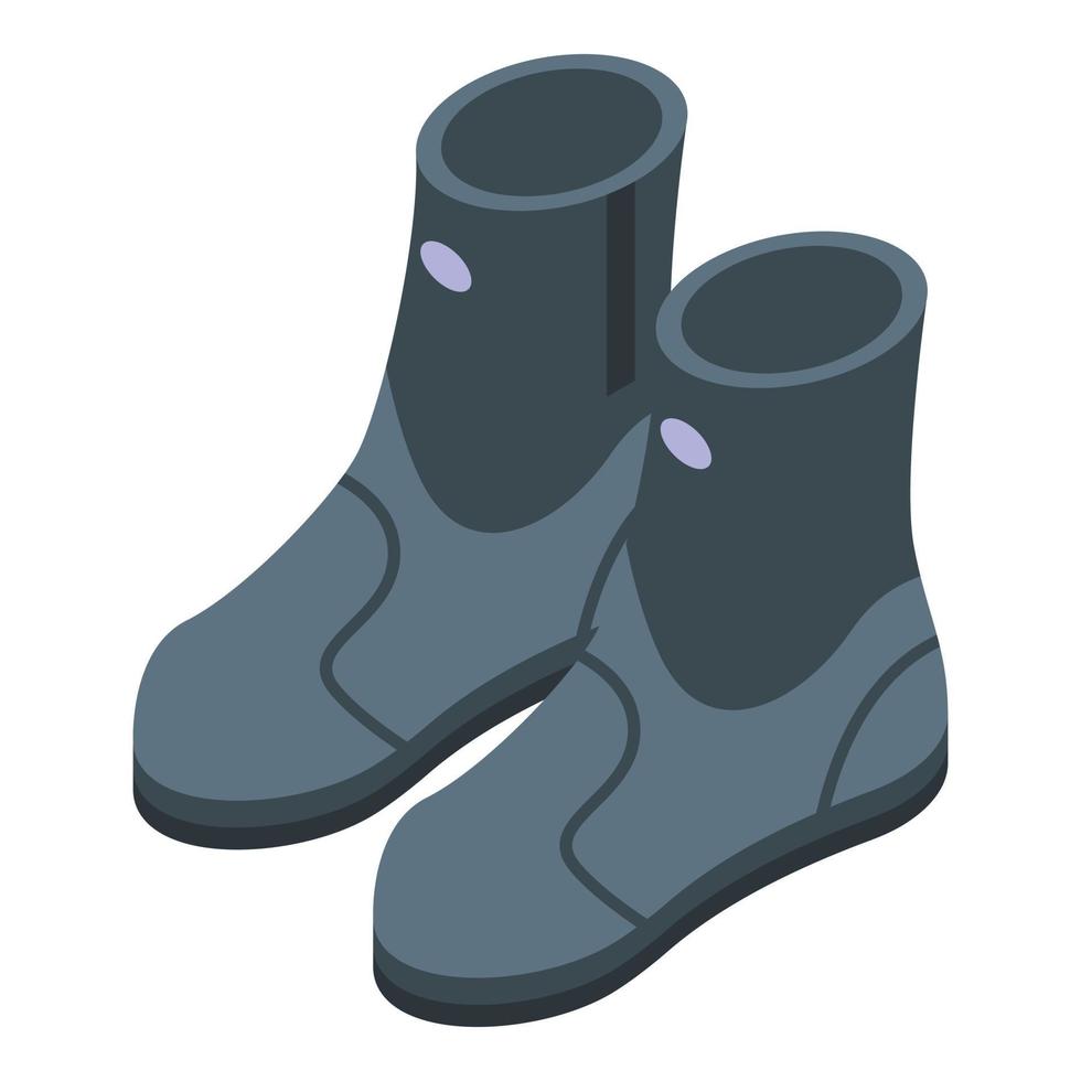 icono de botas de buceo vector isométrico. agua profunda