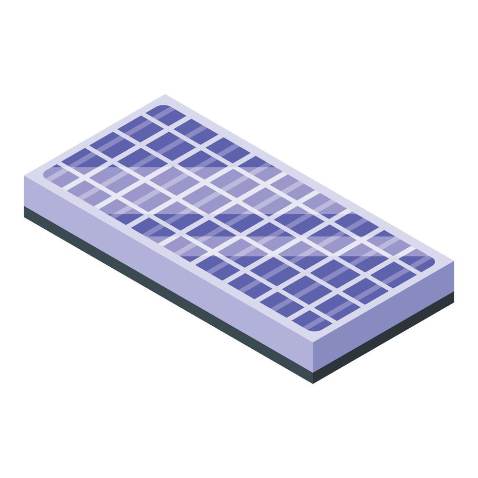 Solar panel icon isometric vector. Cell power vector