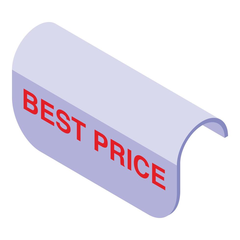 New best price icon isometric vector. Sale sticker vector