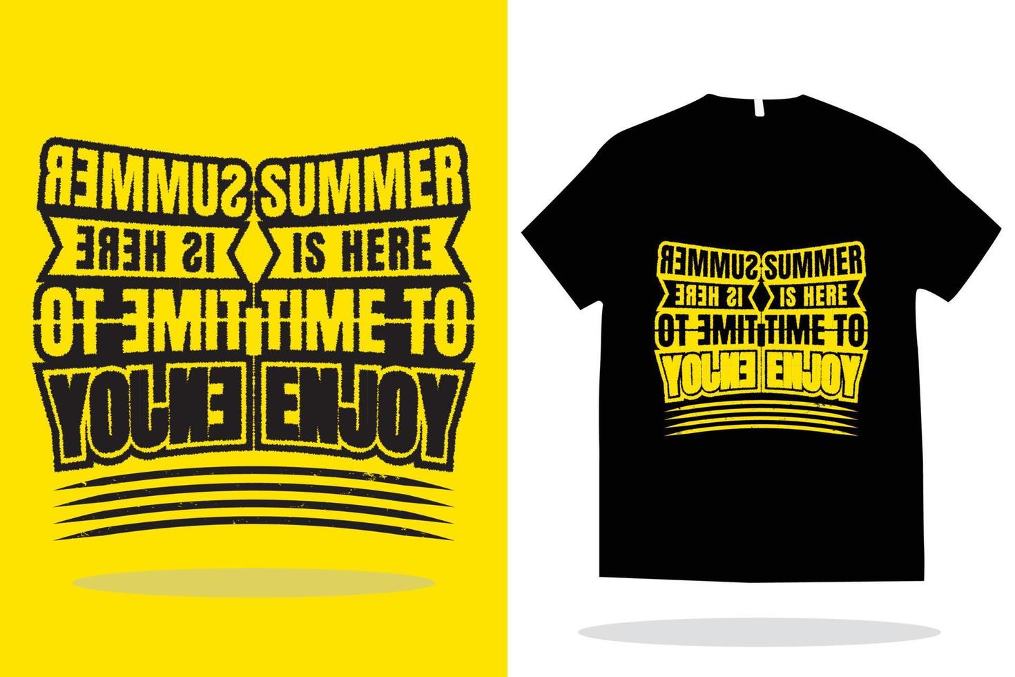 Summer is here time to enjoy t shirt design. Summer vacation t shirt vector