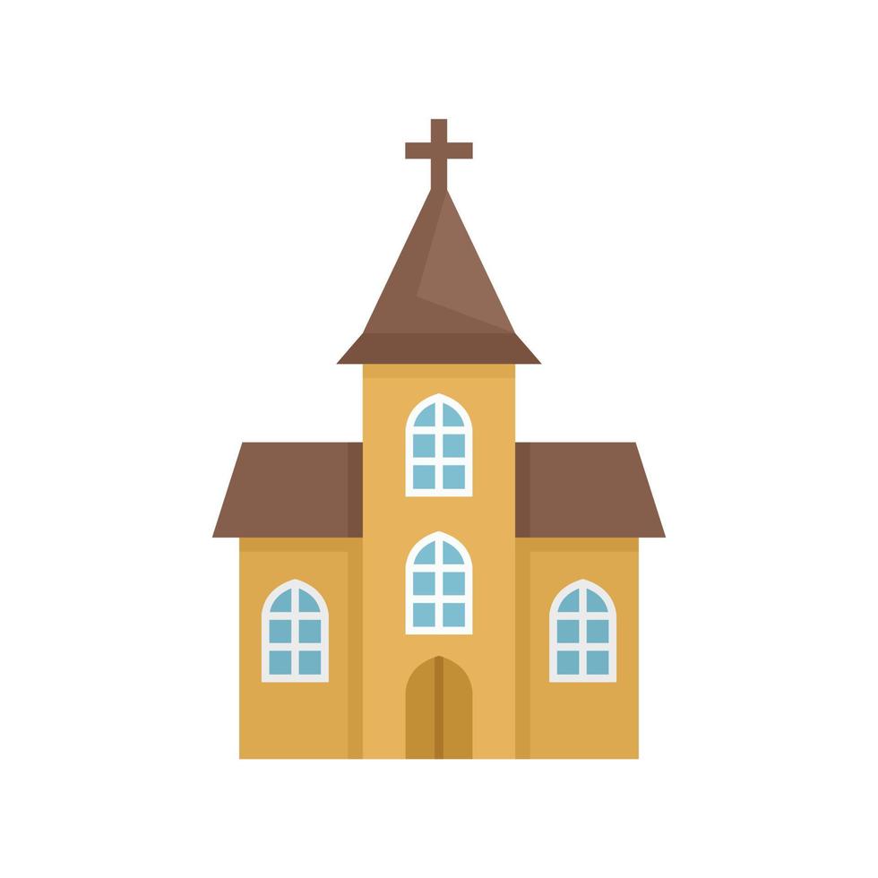 Window church icon flat isolated vector