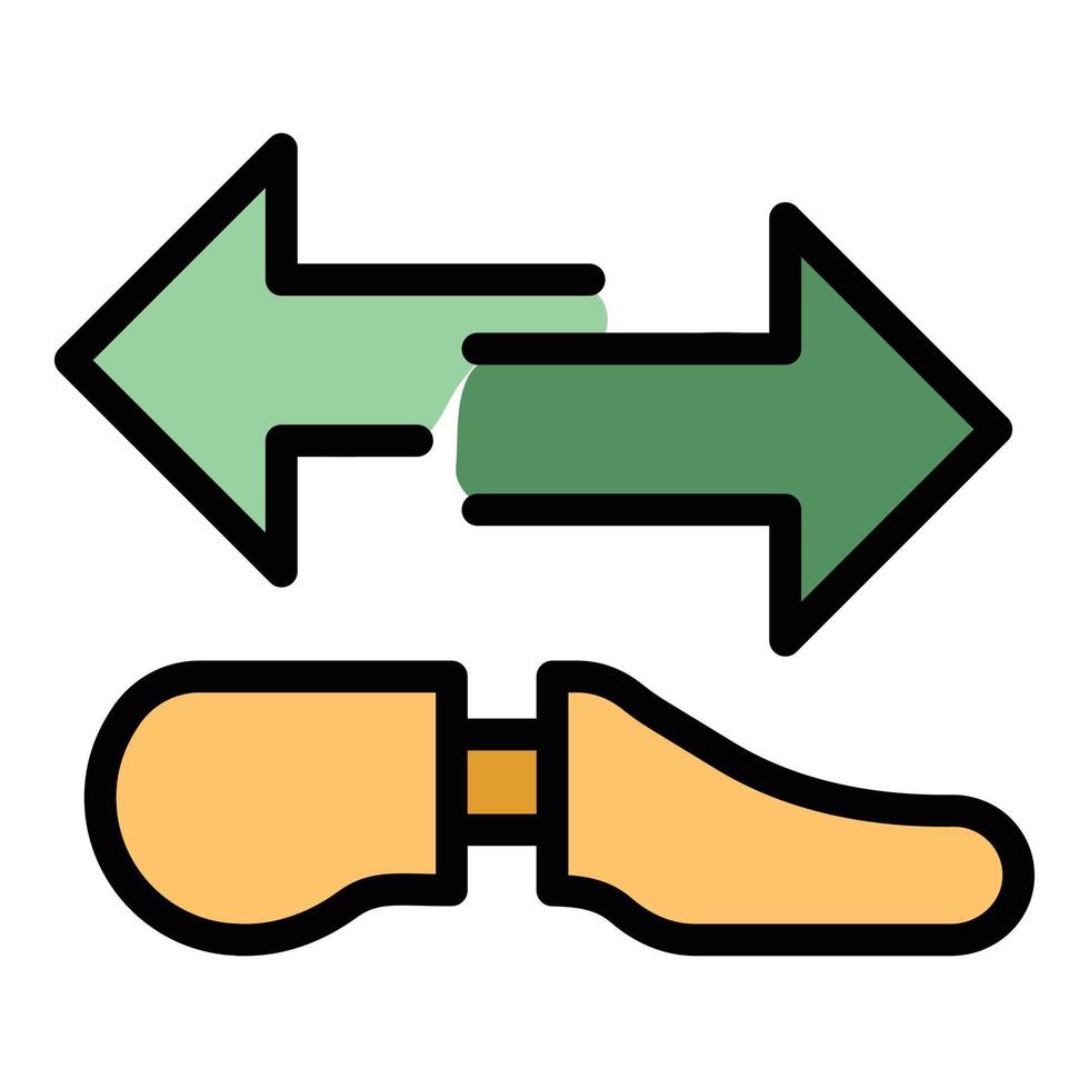 Shoe repair service icon color outline vector