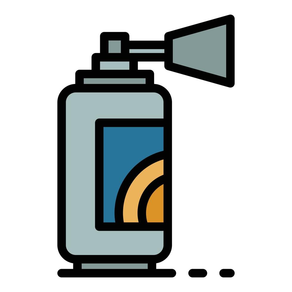 vector de contorno de color de icono de botella de spray de gasolina
