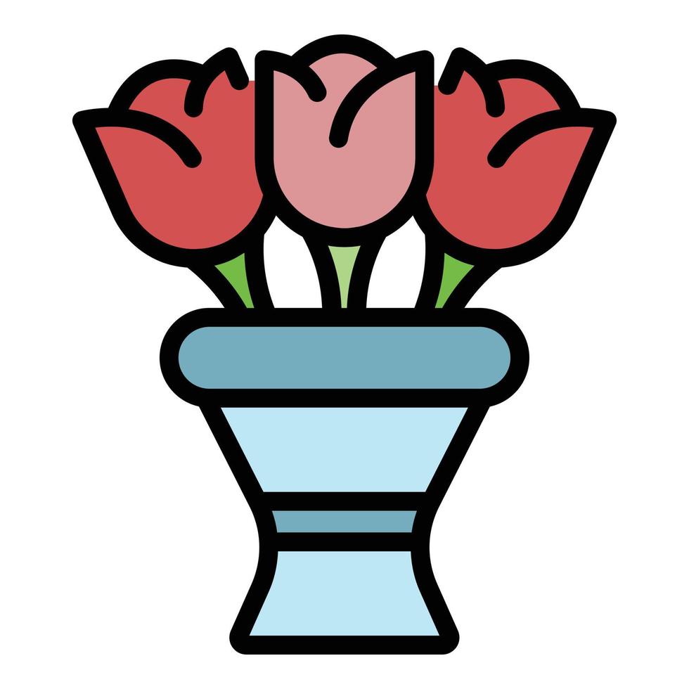 Vase Icon Color Outline Vector