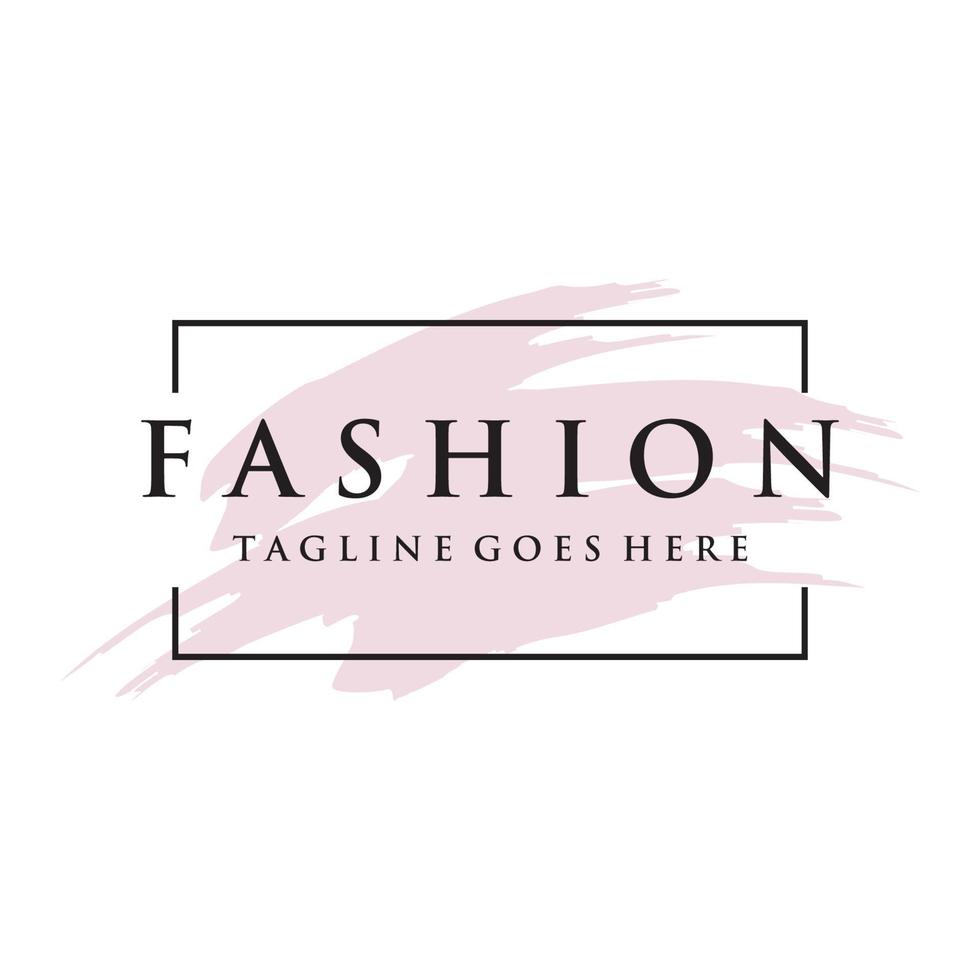 Women fashion logo template with clothes hanger, luxury clothes.Logo for business,boutique,fashion shop,model,shopping and beauty. vector