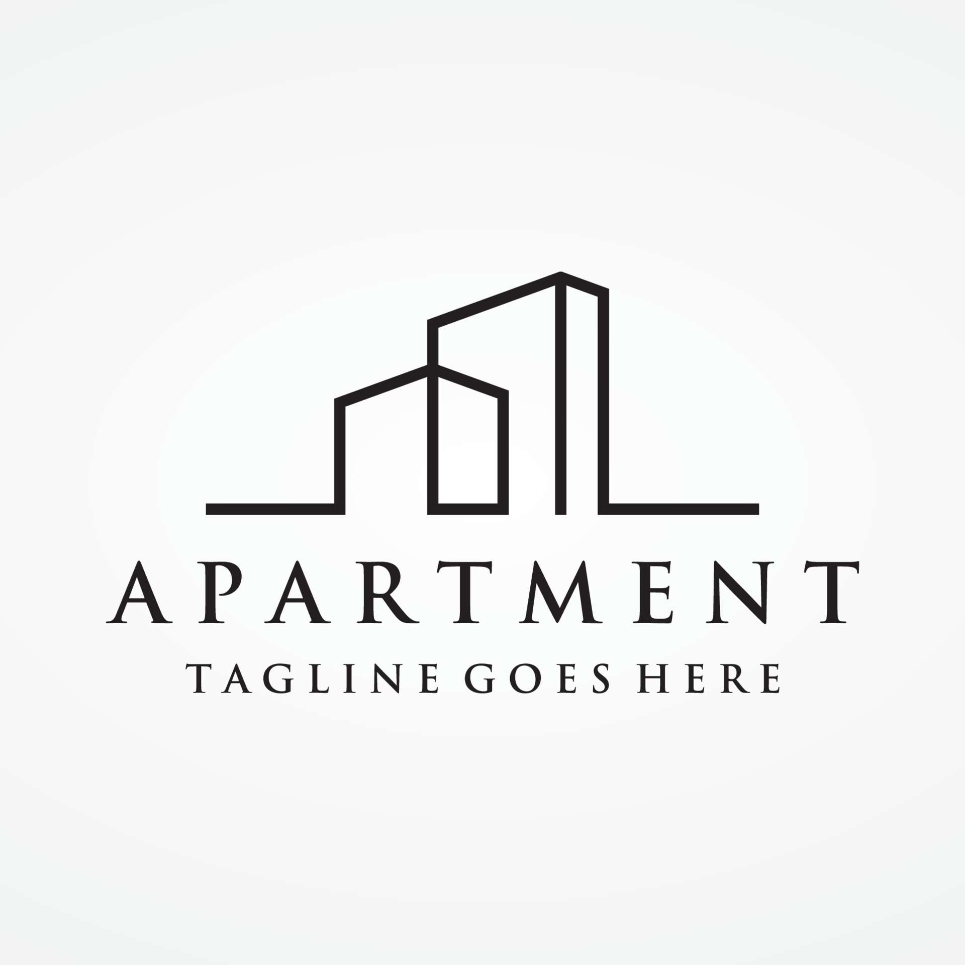 Logo design of modern and elegant luxury apartment buildings, houses