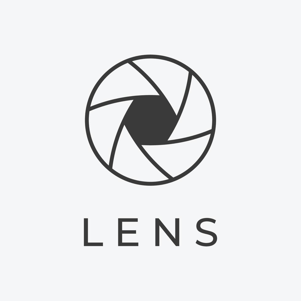 Photography camera logo, lens camera shutter, digital, line, professional, elegant and modern. Logo can be used for studio, photography and businesses. Using vector illustration editing templates.