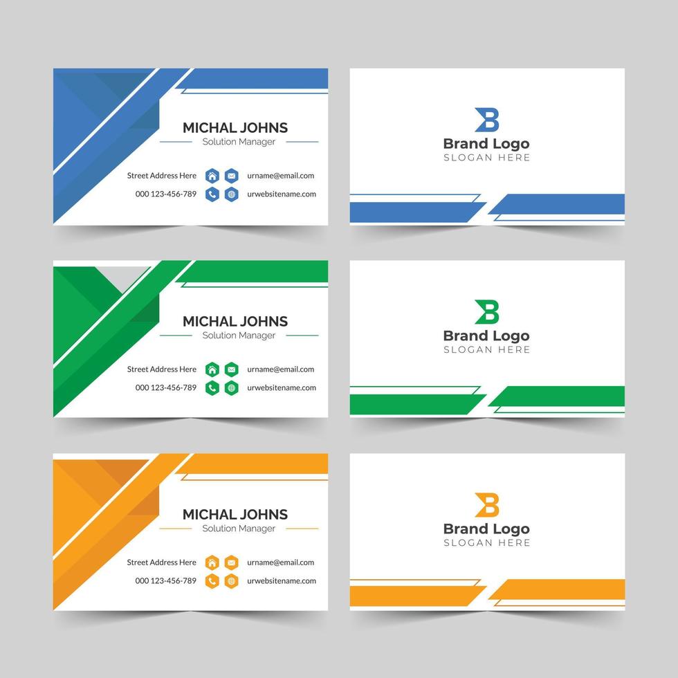 corporate business card design vector