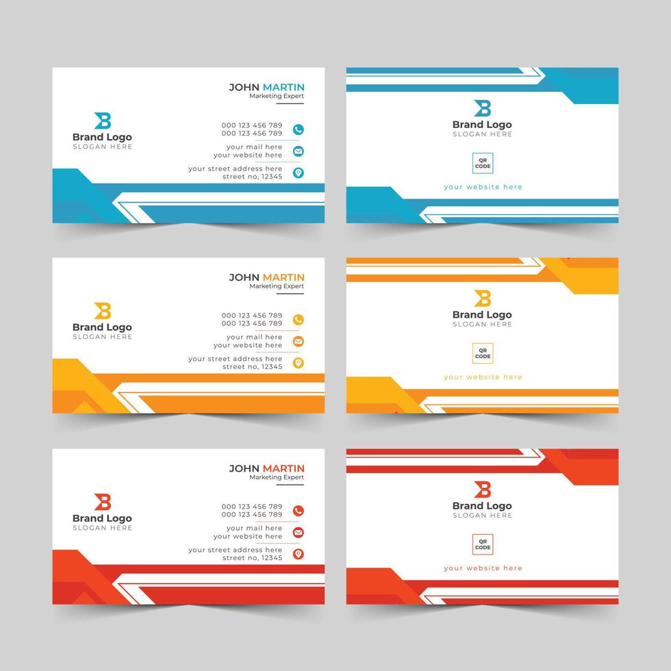 corporate business card design vector