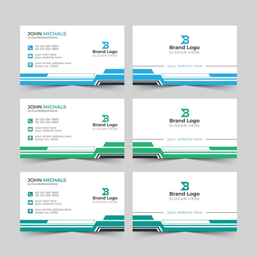 corporate business card design vector