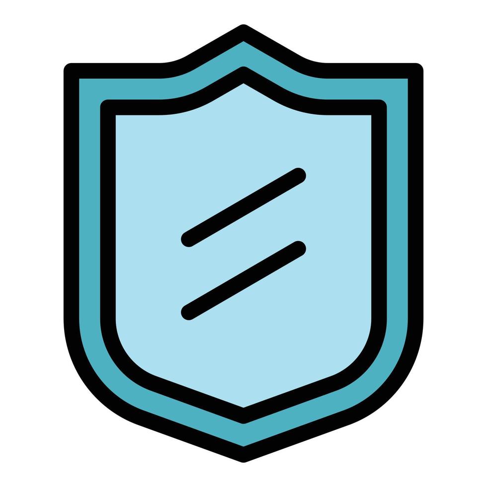 Shield personal information icon color outline vector