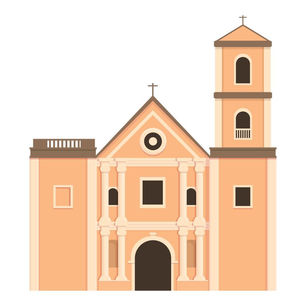 vector de dibujos animados de icono de la iglesia de filipinas. cultura de viaje