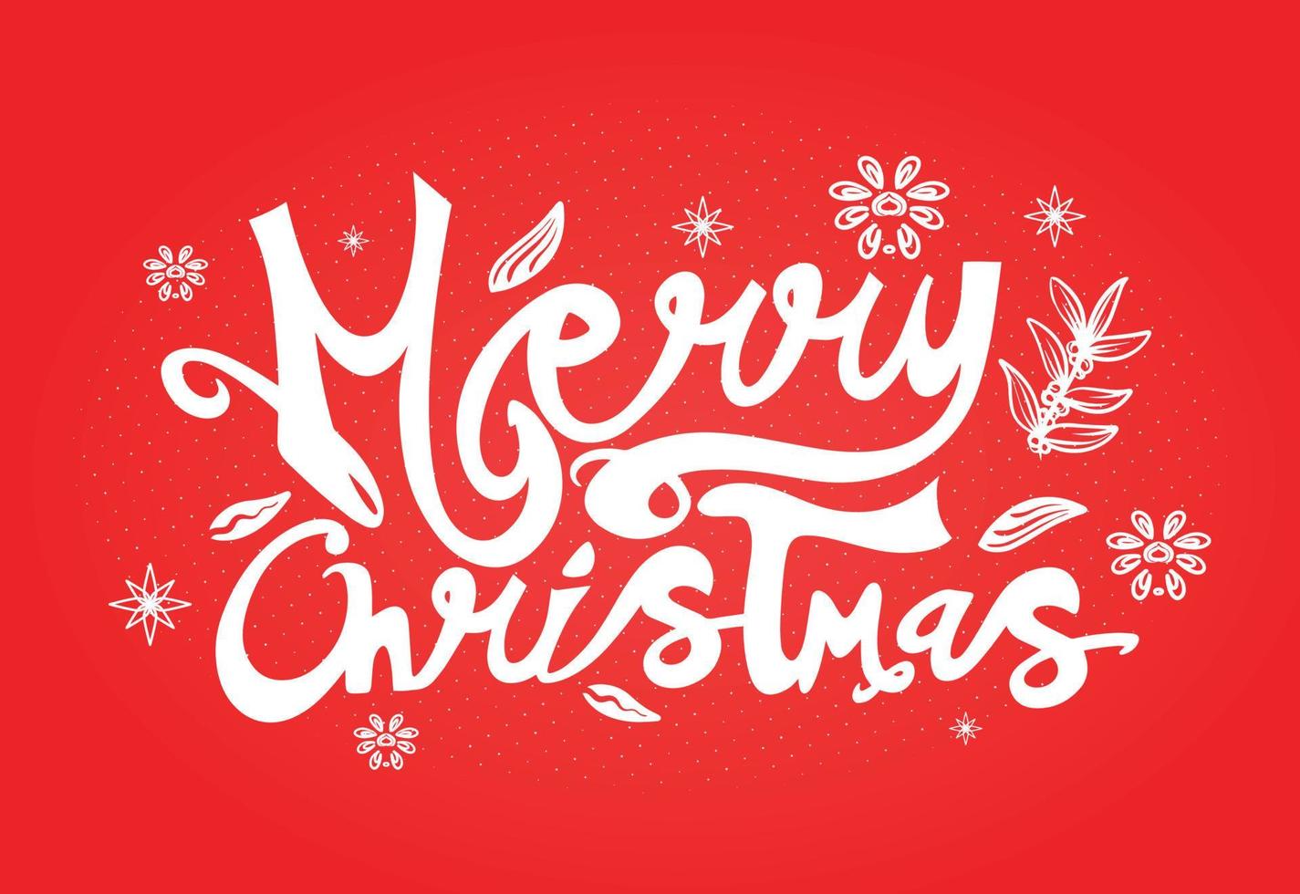 handwritten lettering design in vector style, for merry christmas