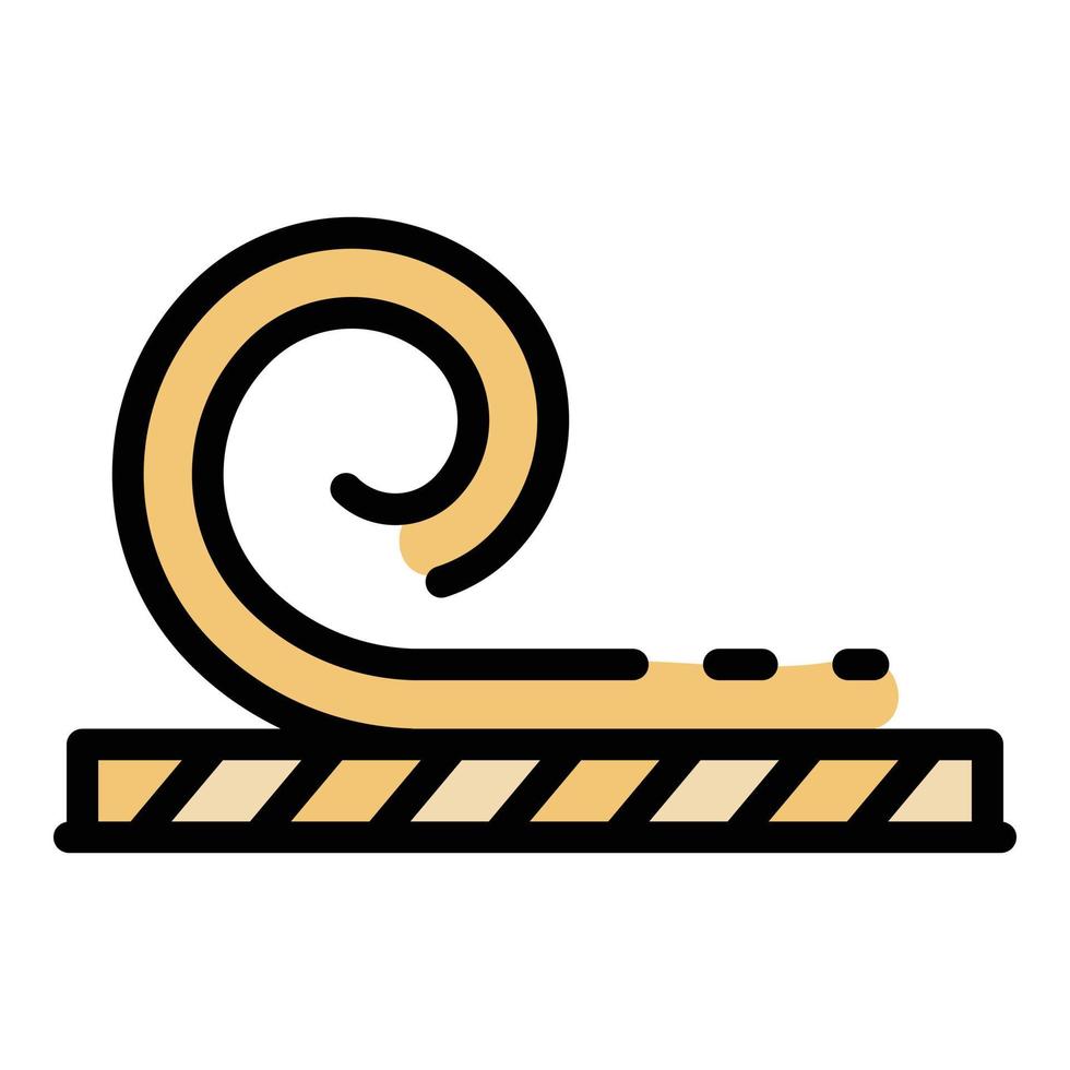 Wood cleaning icon color outline vector