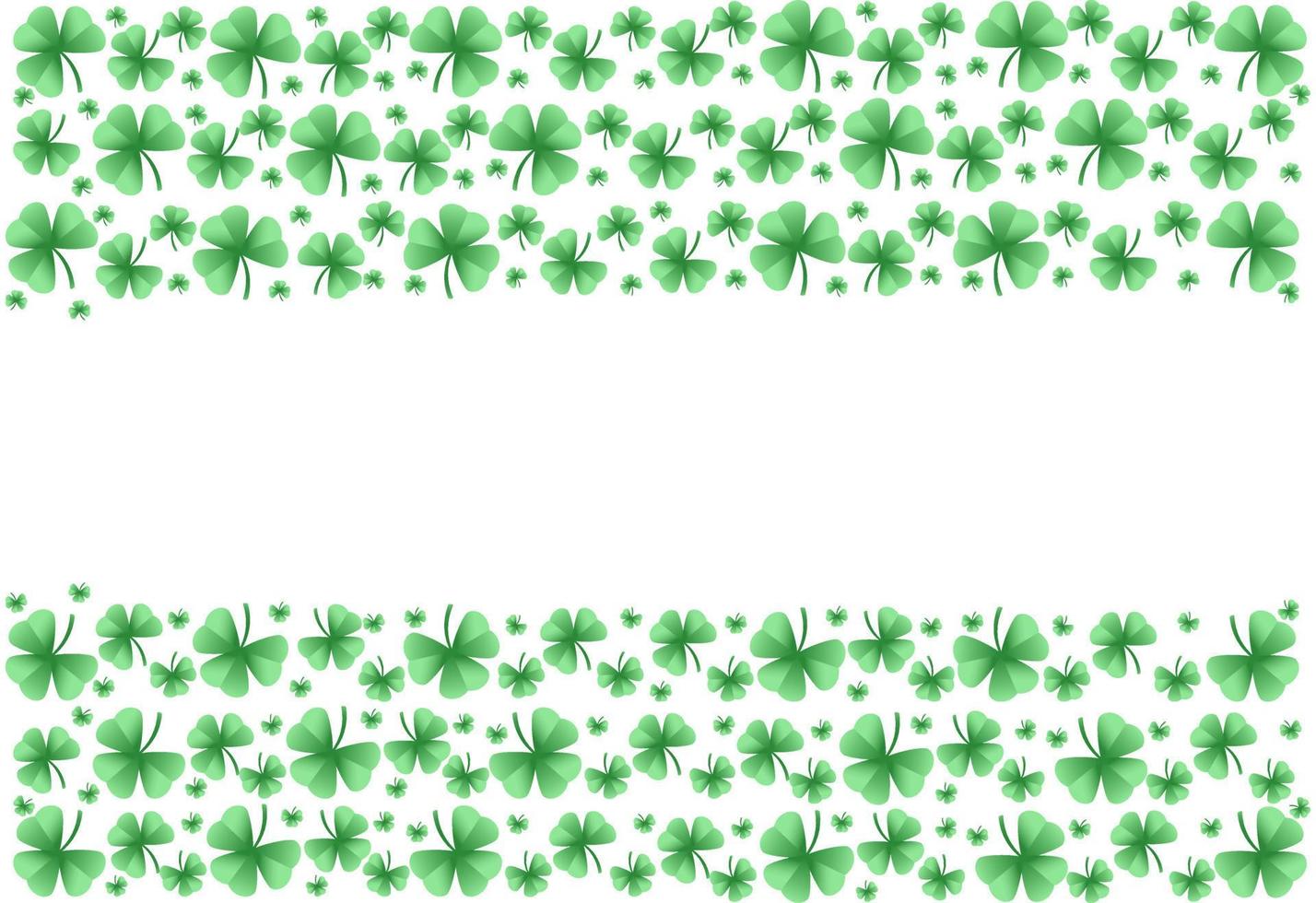 Frame with clover leaves vector