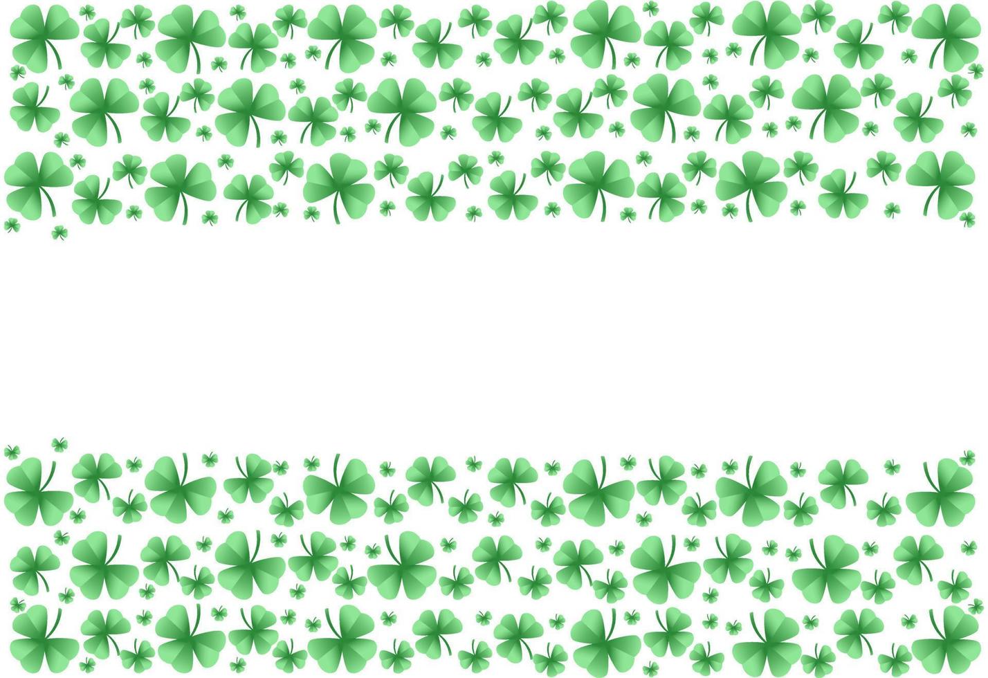 Frame with clover leaves vector