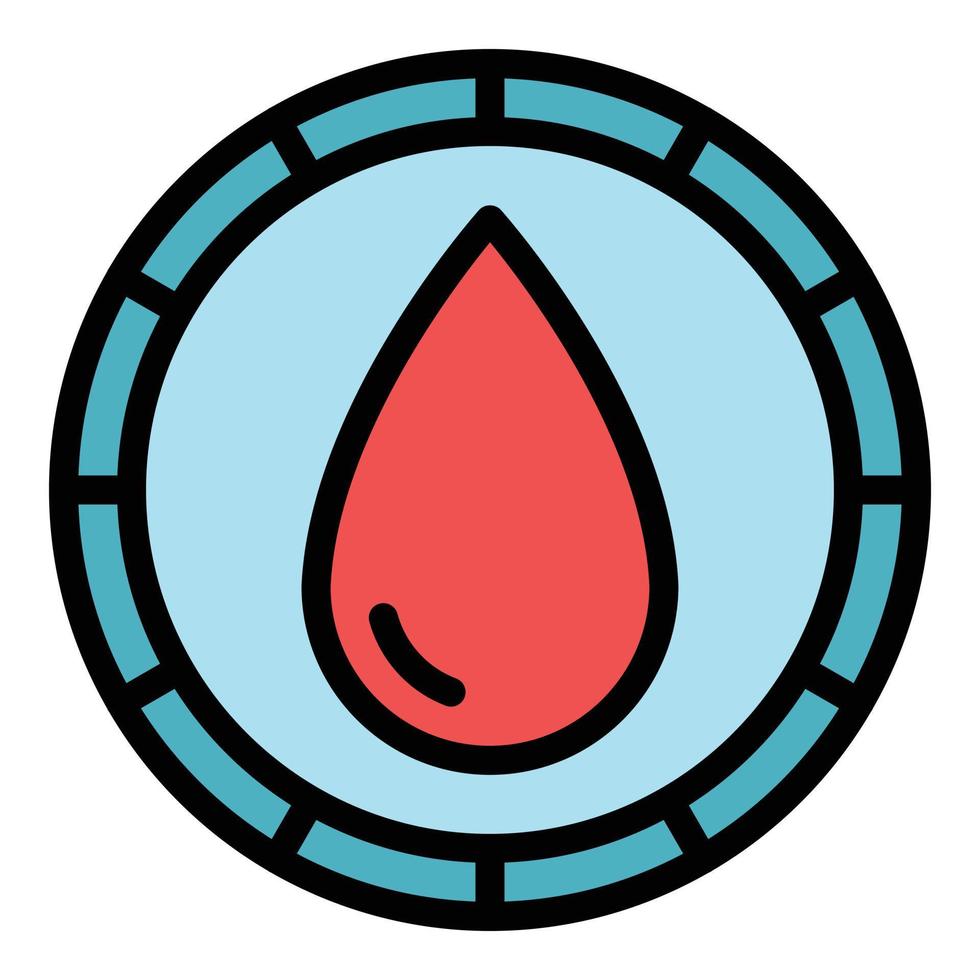 Modern blood transfusion icon color outline vector