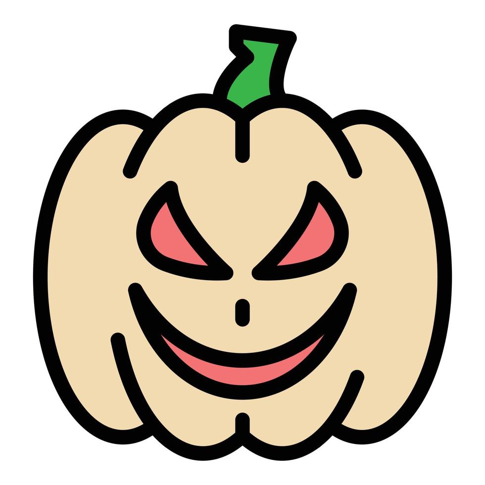 Pumpkin icon color outline vector