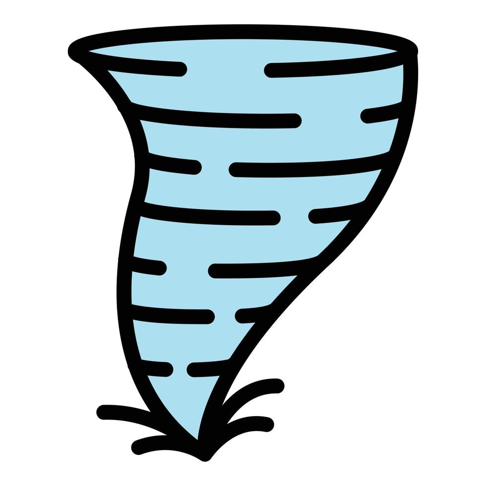 Climate tornado icon color outline vector