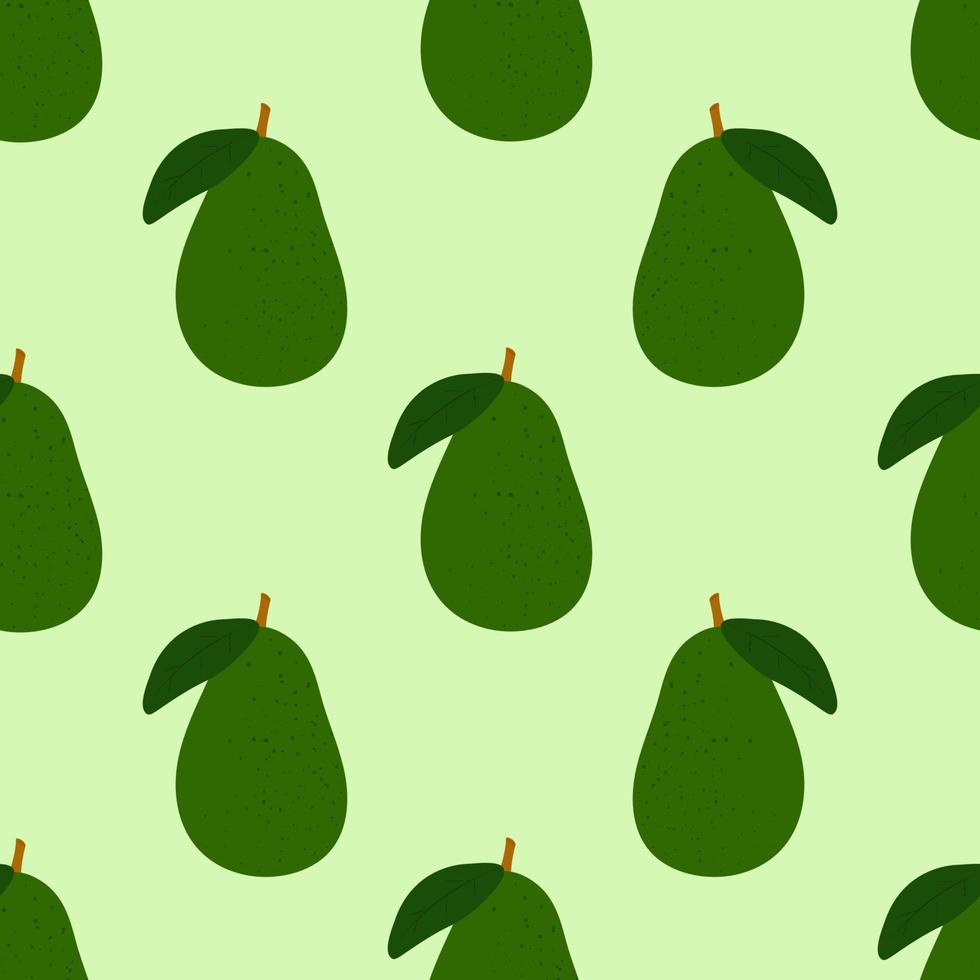 Seamless pattern cartoon avocado vector illustration