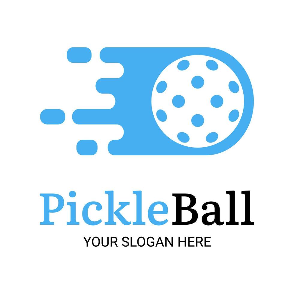 logotipo de pickleball ilustración vectorial aislada sobre fondo blanco vector