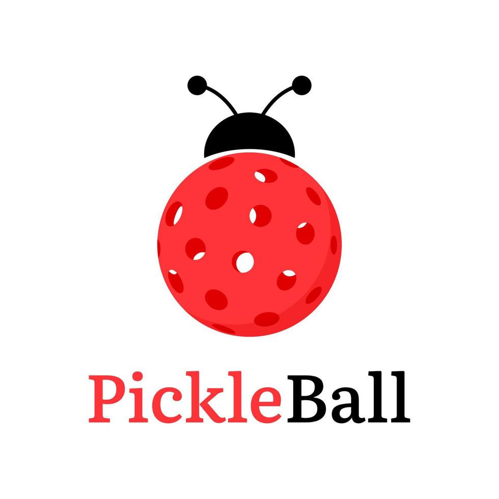 logotipo de pickleball ilustración vectorial aislada sobre fondo blanco vector