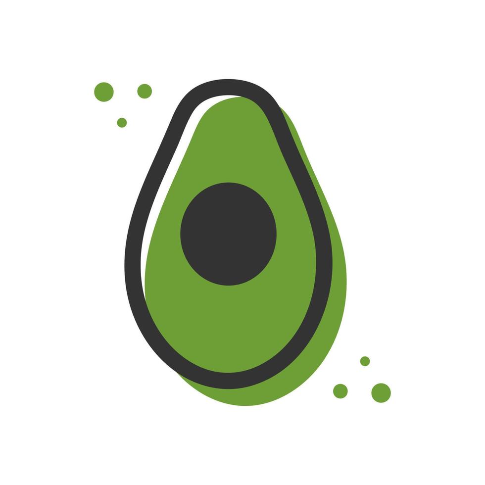 Avocado app line icon isolated on white background vector