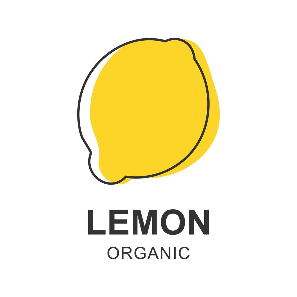 Logo lemon isolated vector illustration on white background