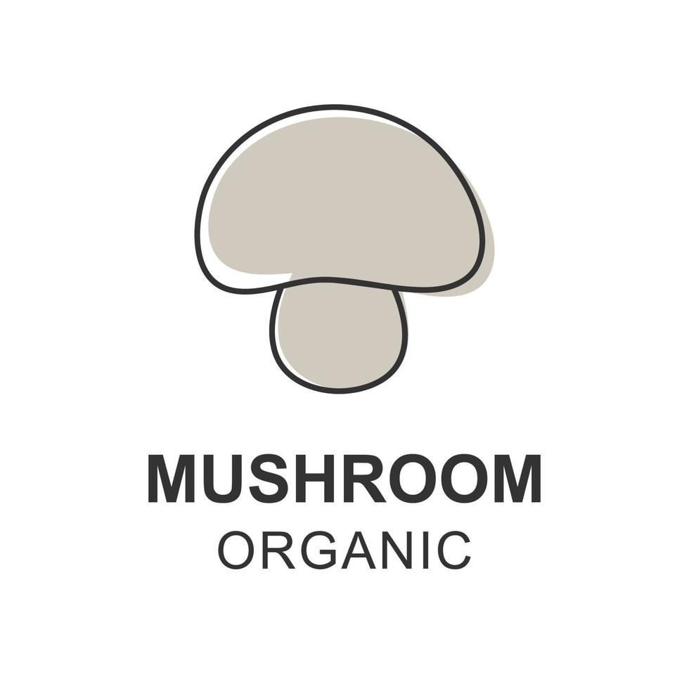 Logo mushroom isolated vector illustration on white background