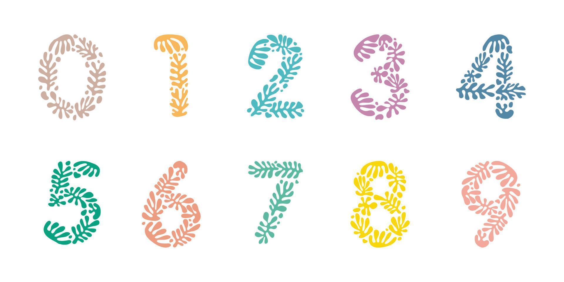 Matisse color numbers vector illustration