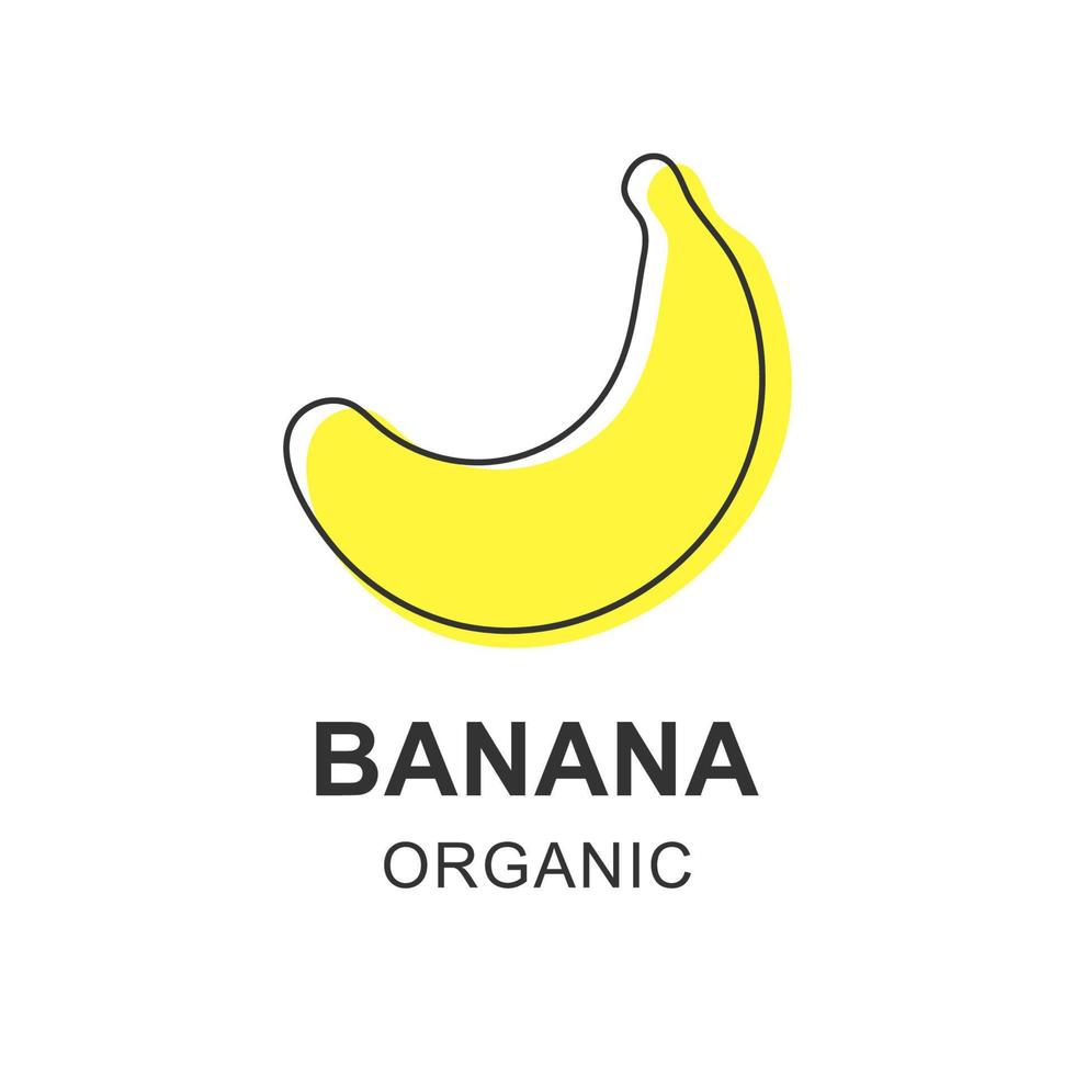 logo banana ilustración vectorial aislada sobre fondo blanco vector