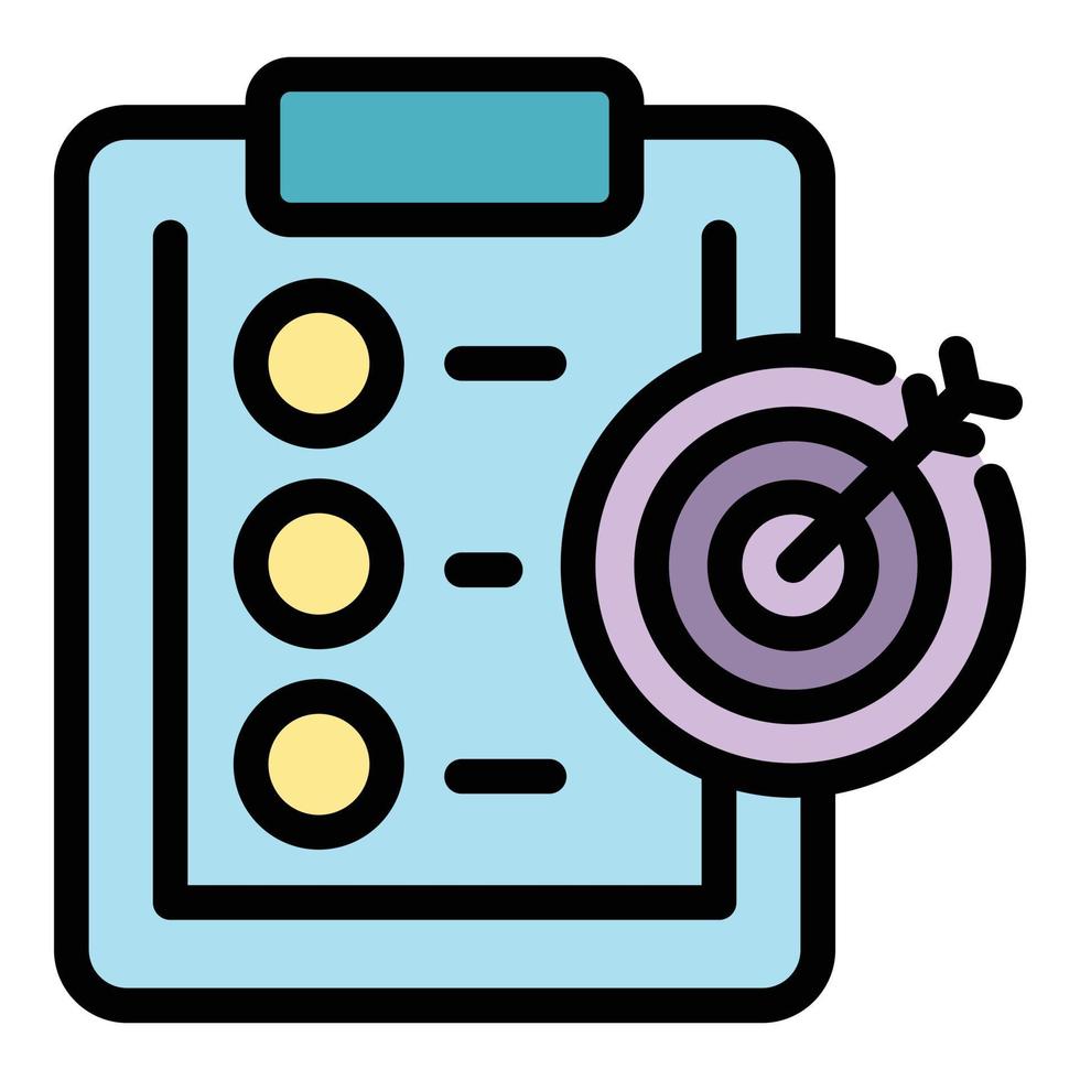 Target checklist icon color outline vector 15067478 Vector Art at Vecteezy