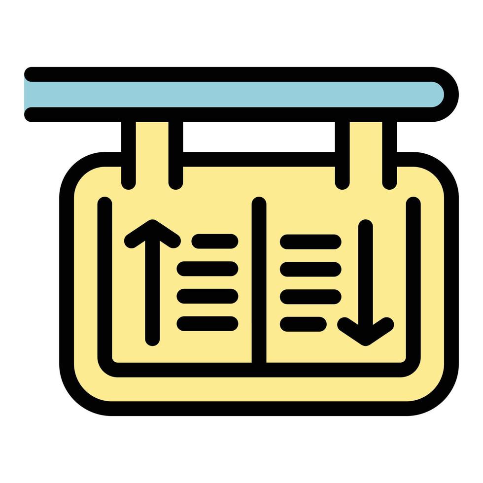 Railway graphic icon color outline vector