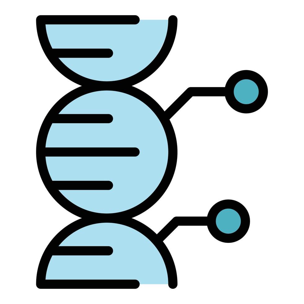 Genome icon color outline vector