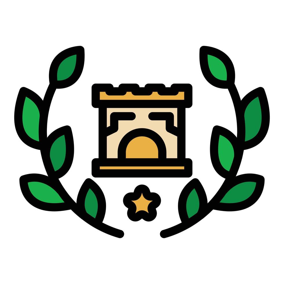 Tower of kings icon color outline vector