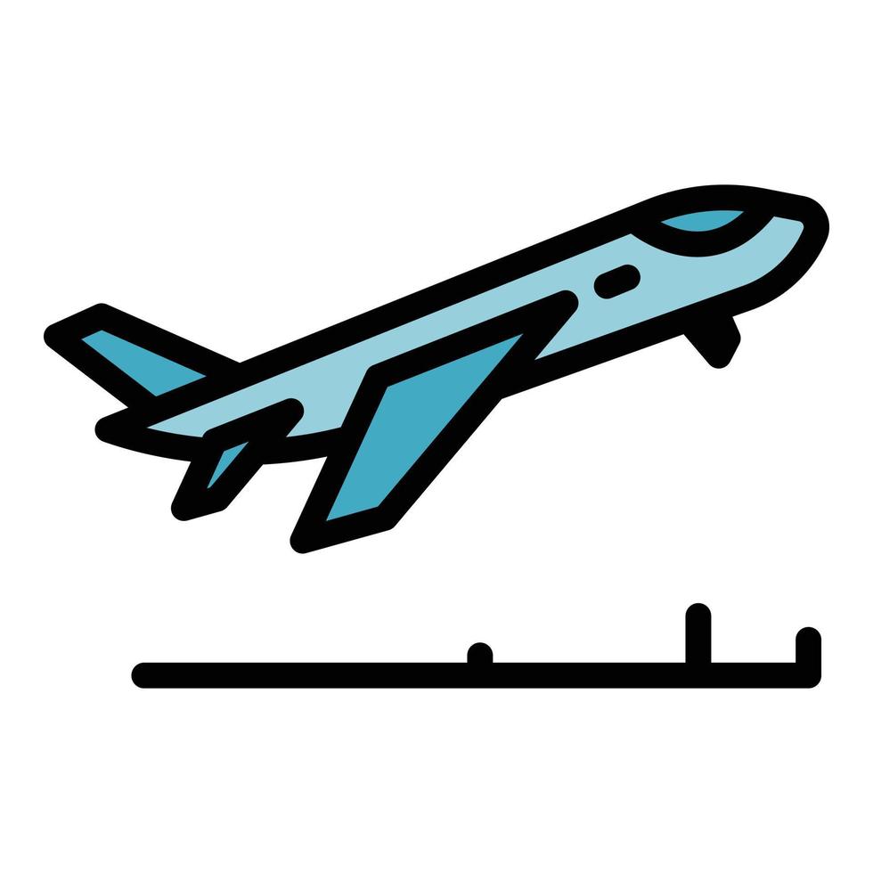 Flight dinner icon color outline vector