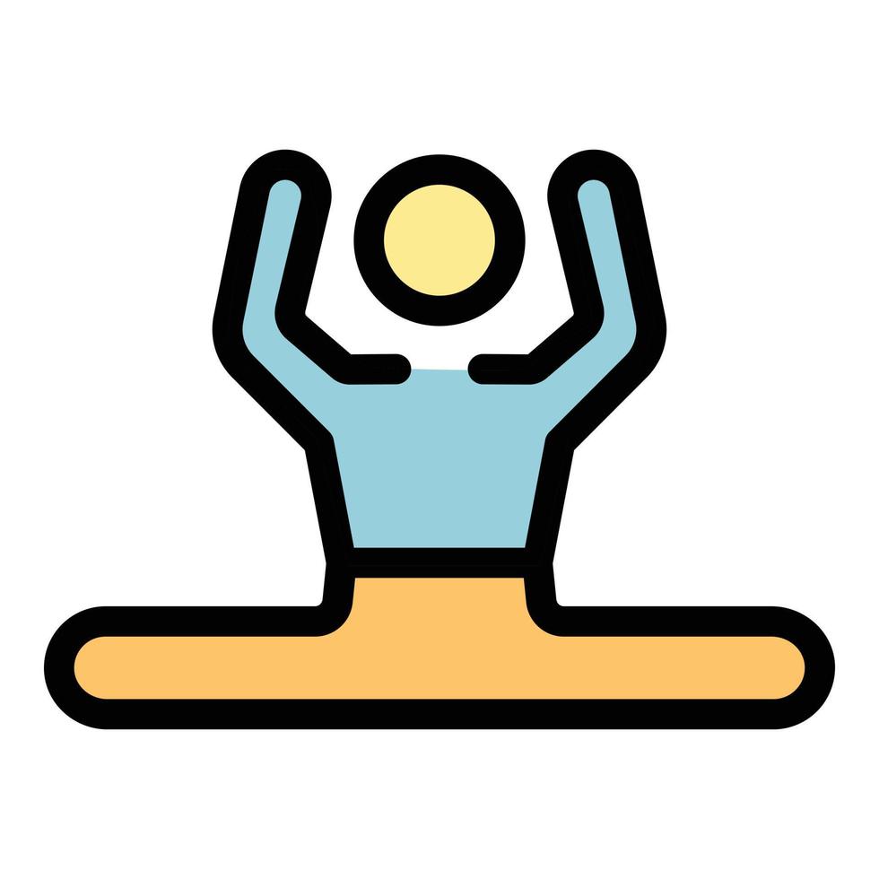 Gymnast man icon color outline vector