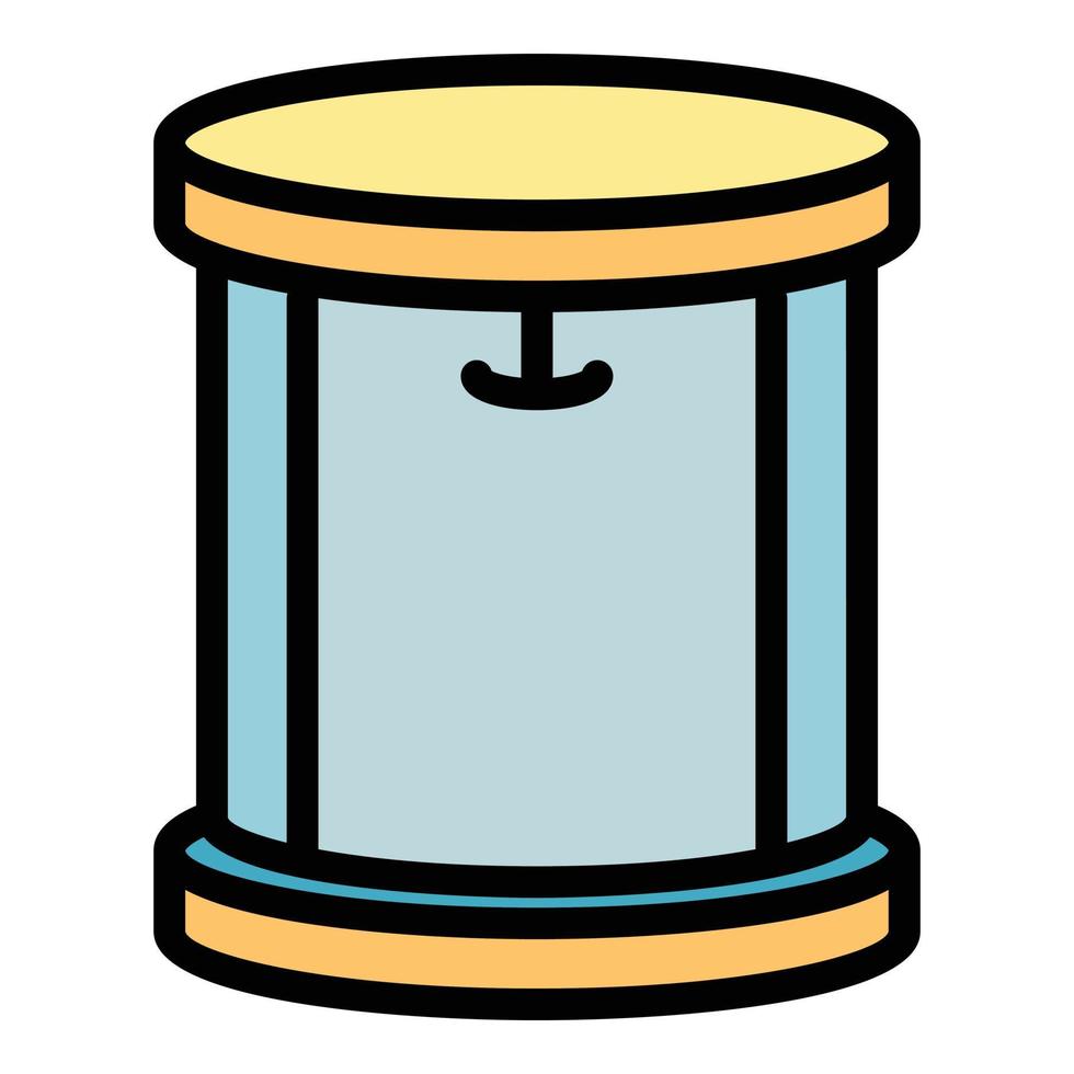 Round shower cabin icon color outline vector