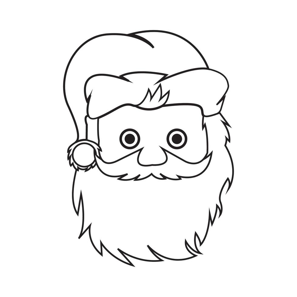 icono de santa claus vector