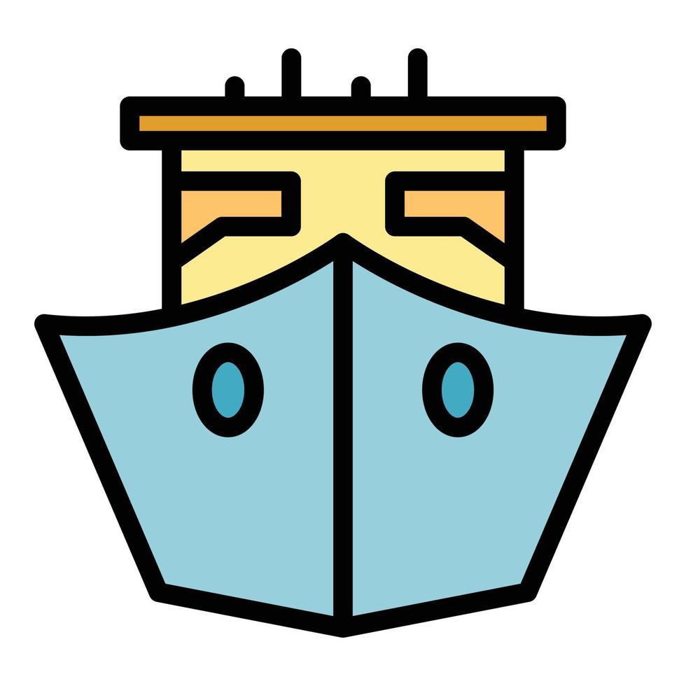 Ship for travel icon color outline vector