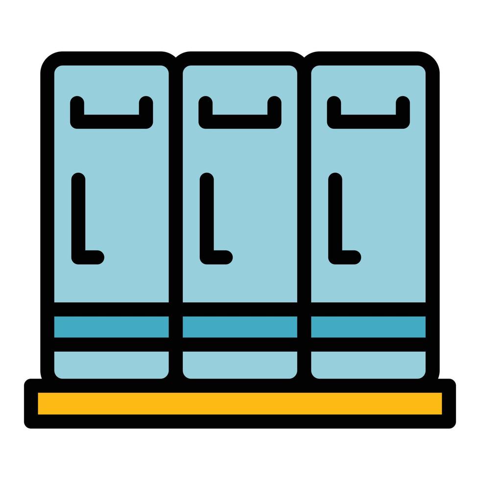 Locker room icon color outline vector