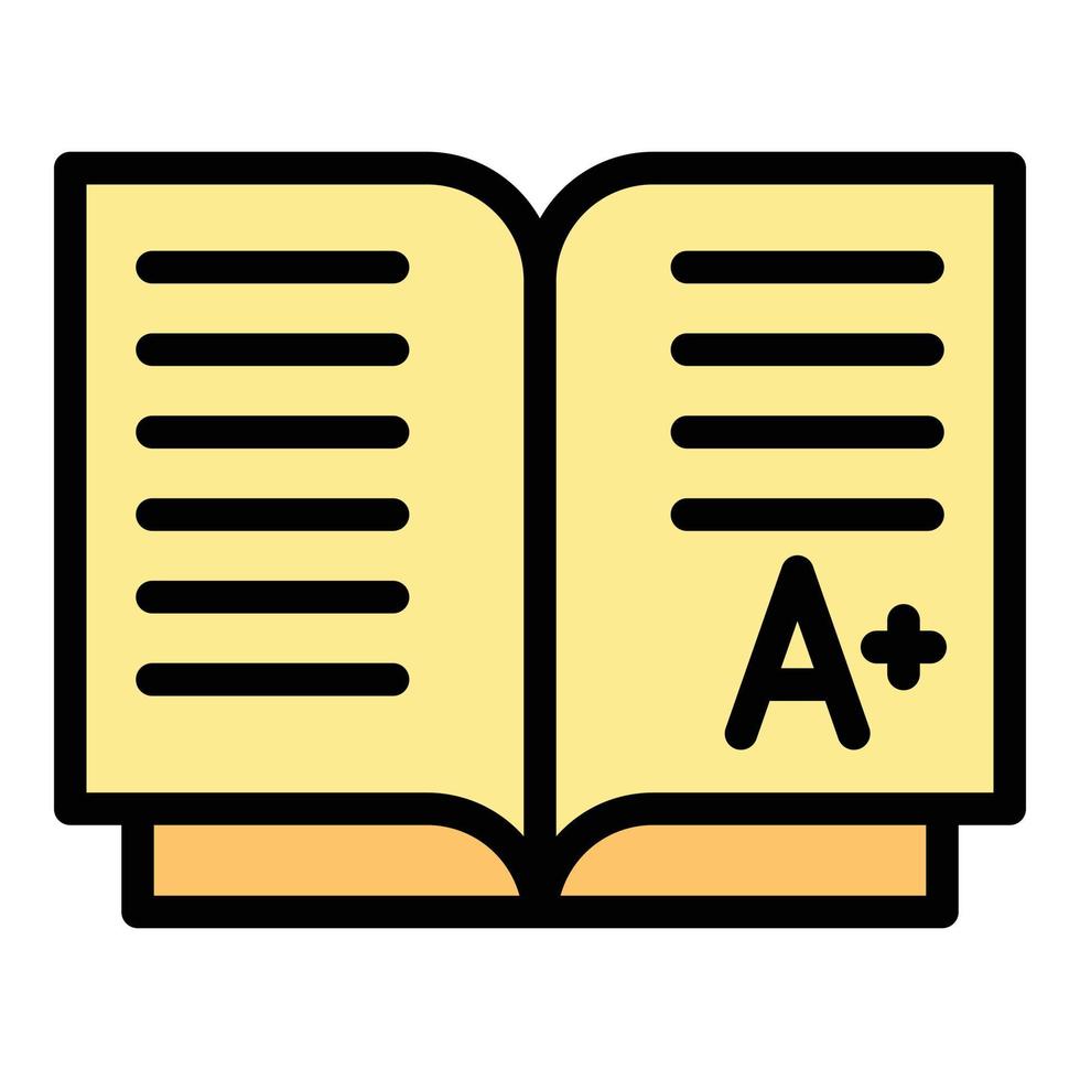School notebook icon color outline vector