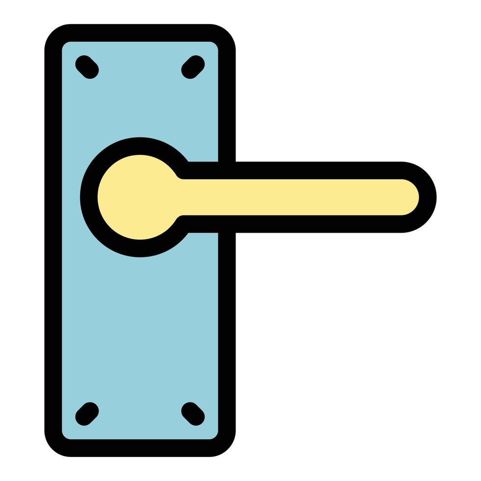 Room door handle icon color outline vector