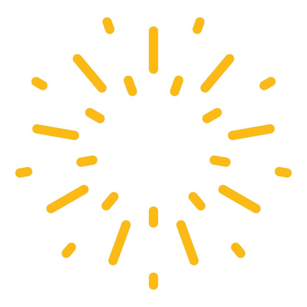 Firework sky night icon color outline vector