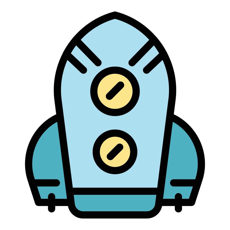 Event rocket icon color outline vector