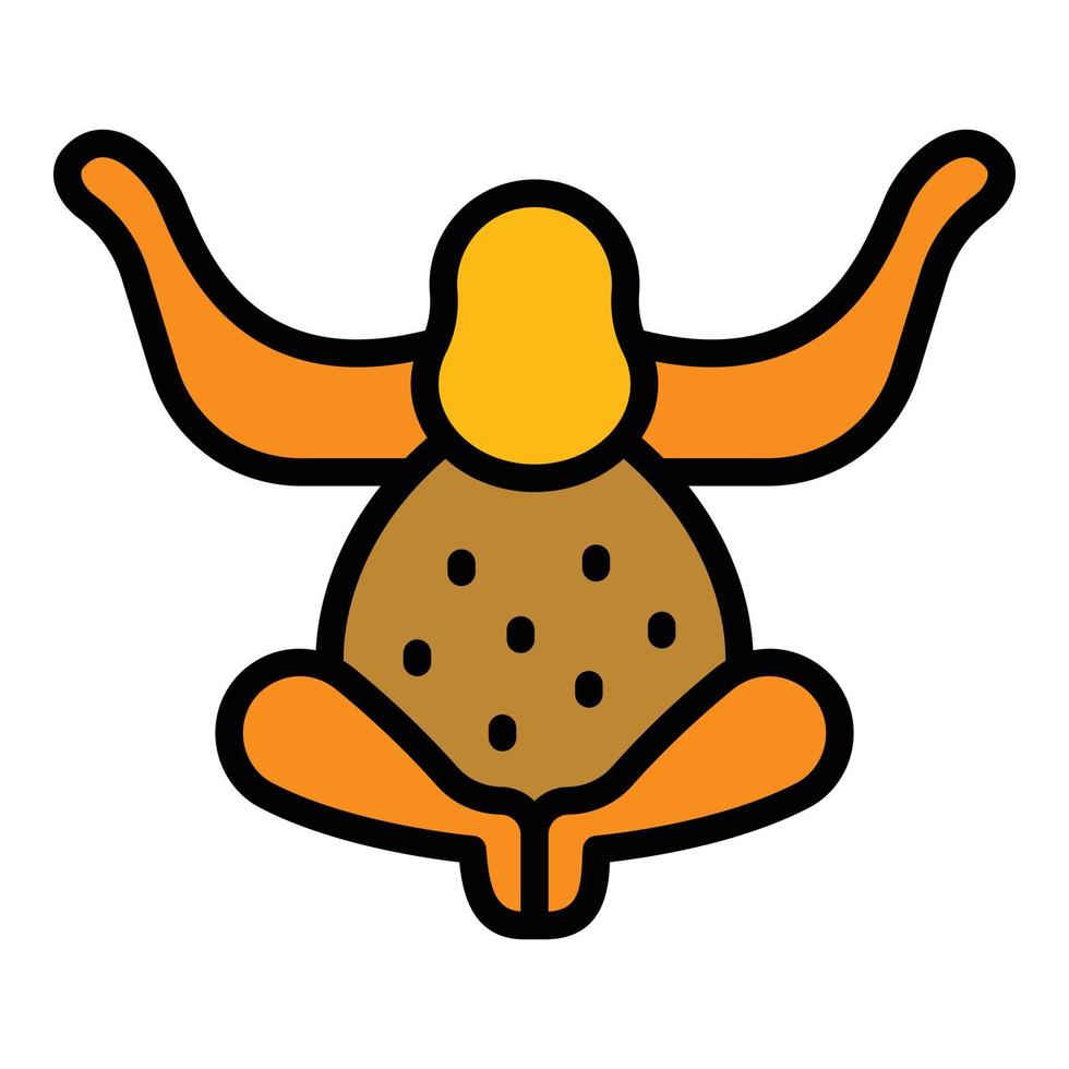Wild gibbon icon color outline vector
