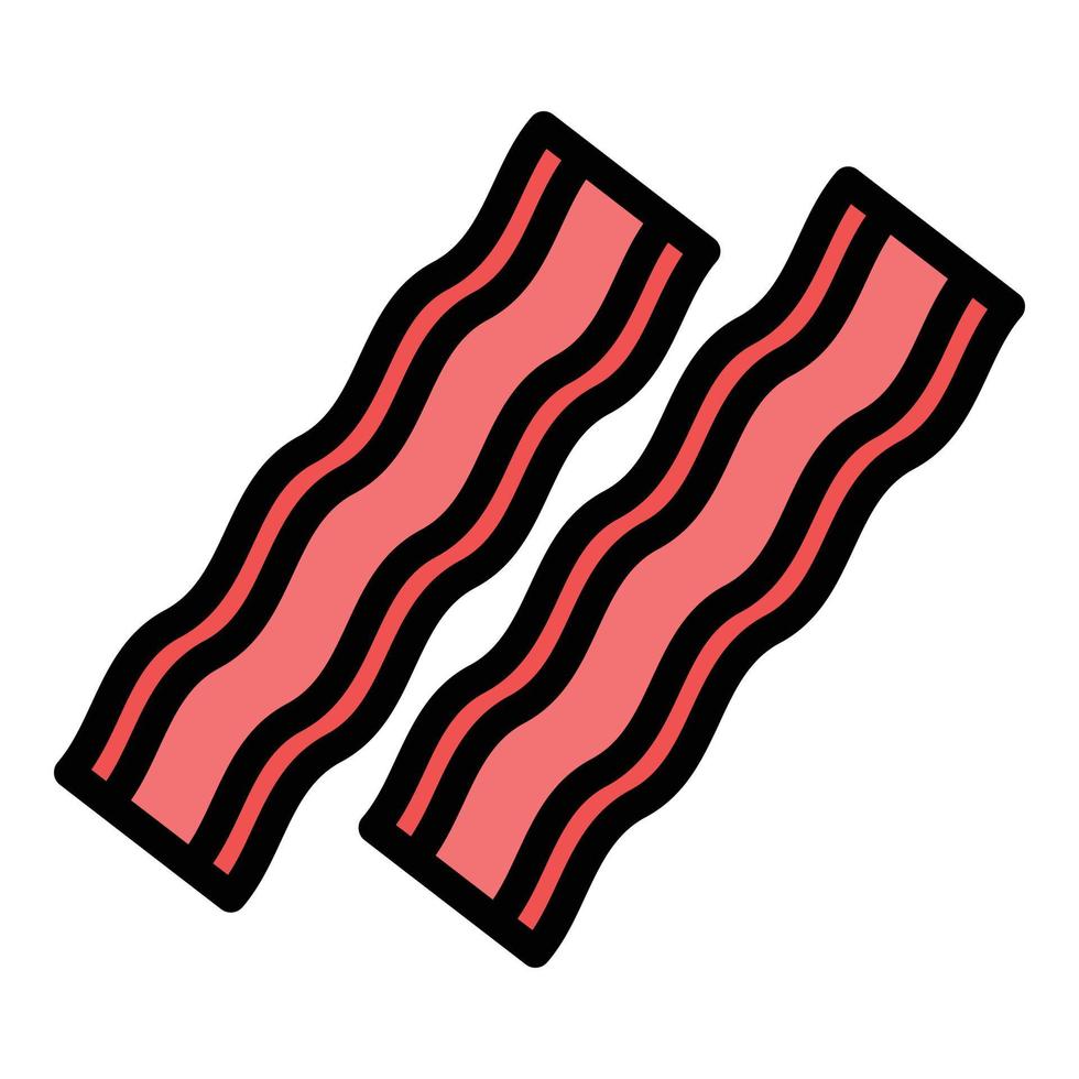 Bacon meet icon color outline vector