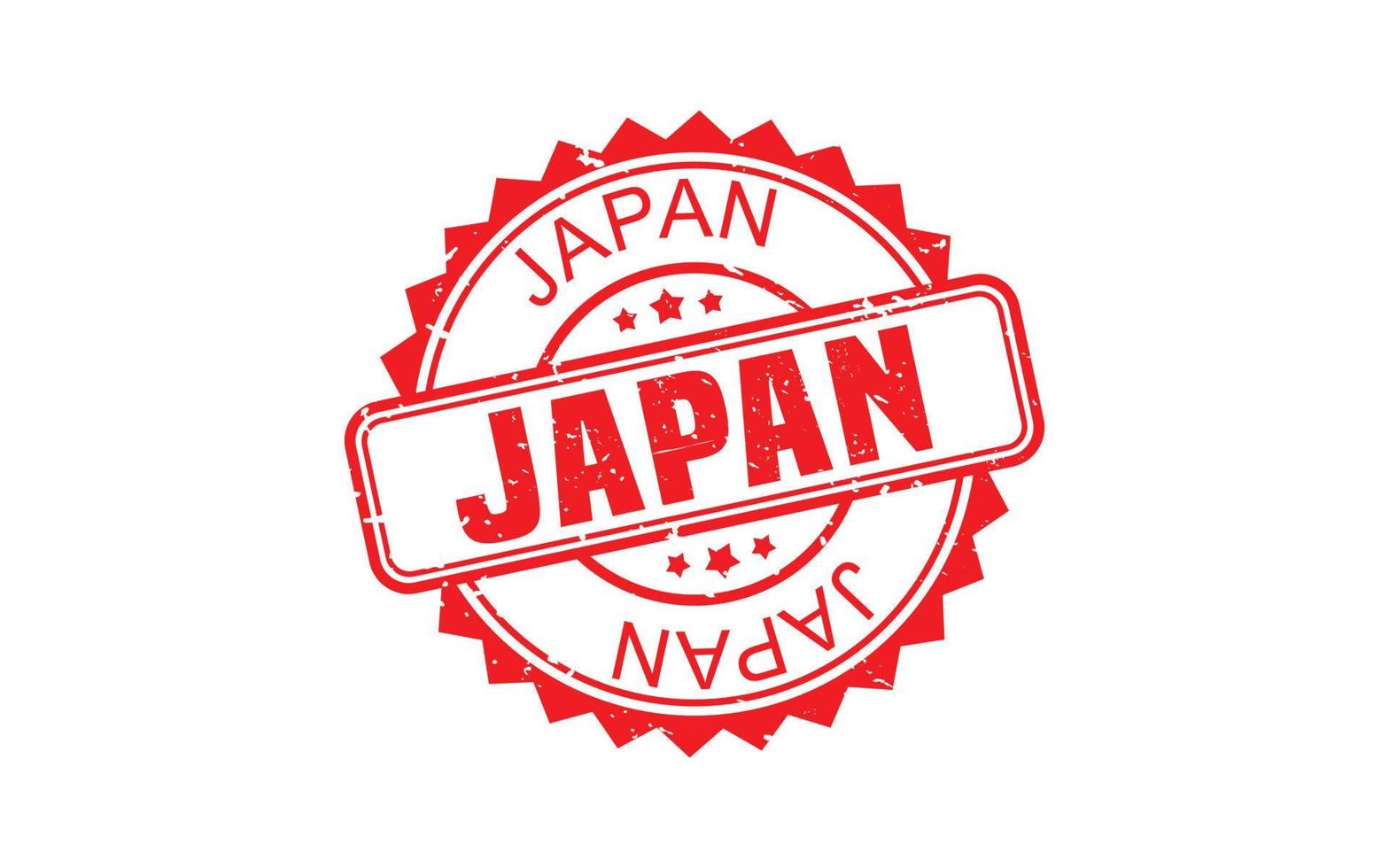 JAPAN stamp rubber with grunge style on white background vector