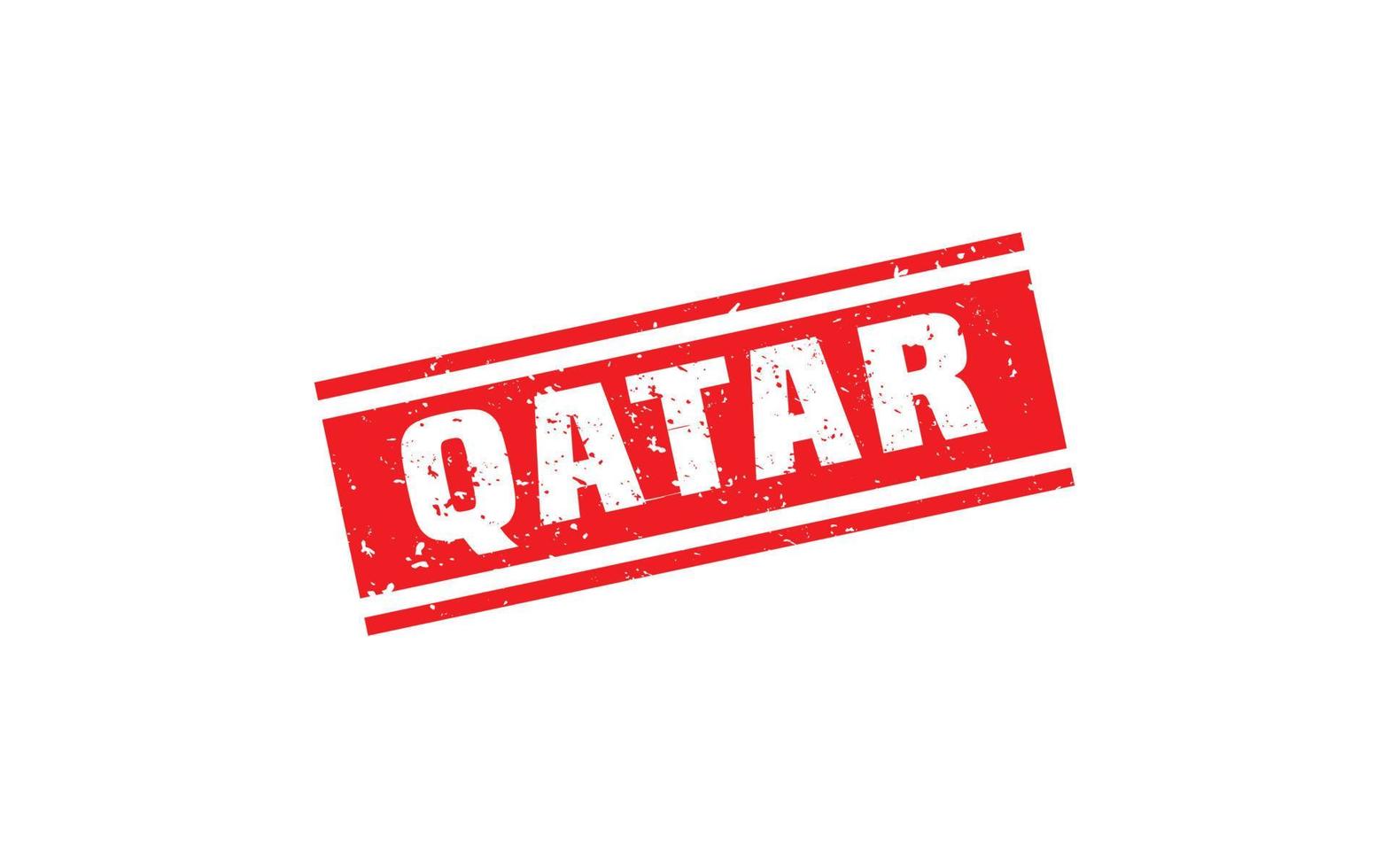 QATAR stamp rubber with grunge style on white background vector