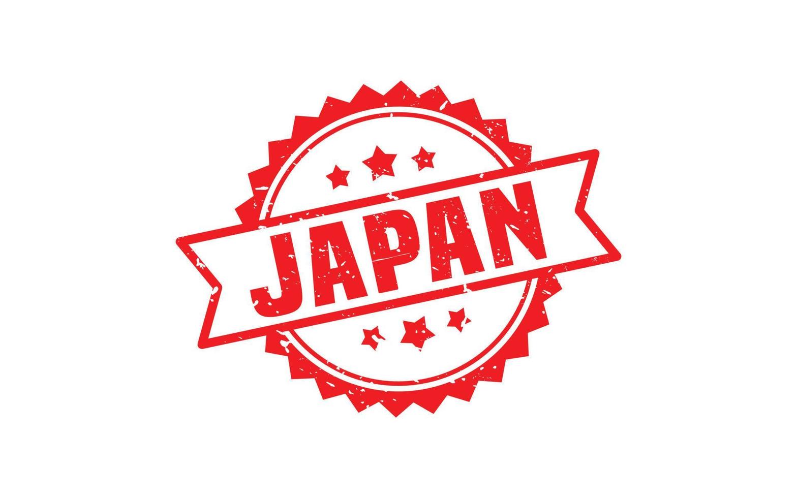 JAPAN stamp rubber with grunge style on white background vector